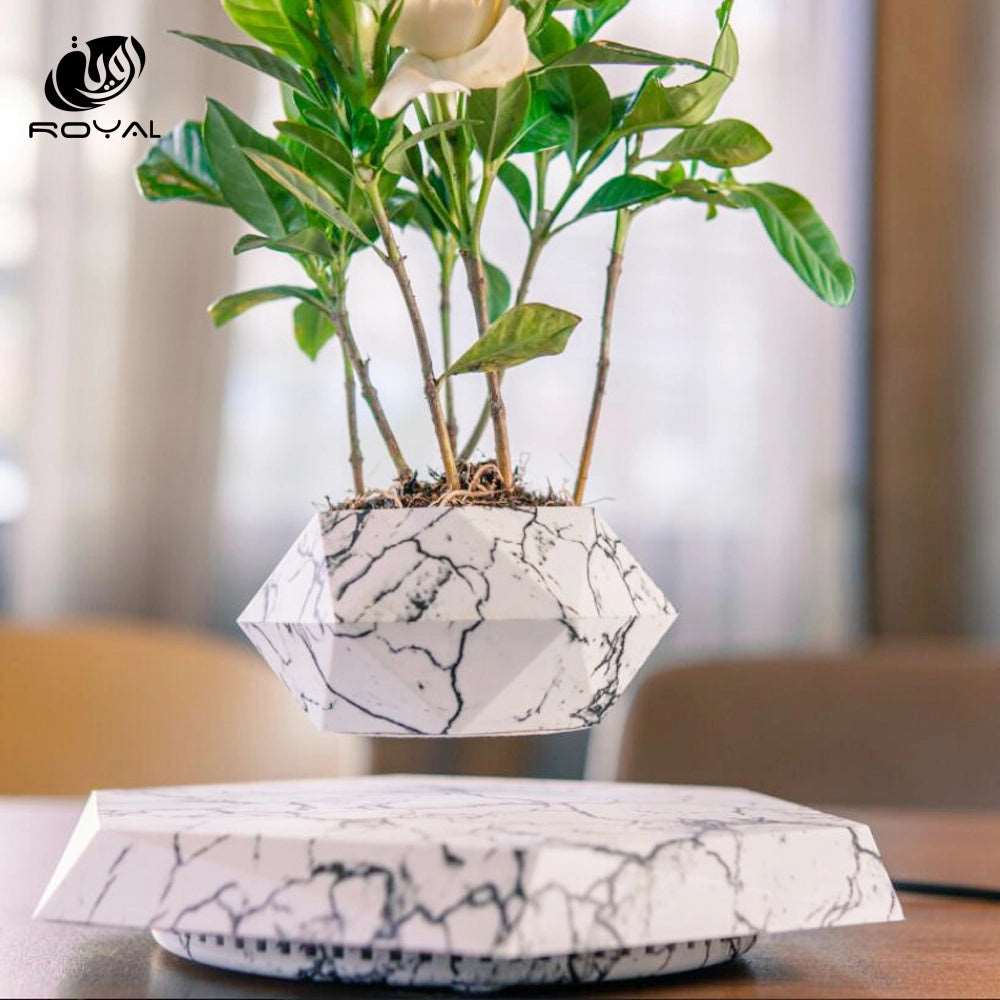 Levitating Air Bonsai Pot Rotation Flower Pot Planters Magnetic Suspension Floating Pot Potted Plant Home Without plants