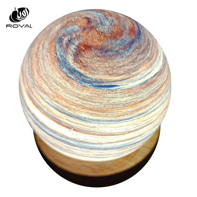 3D Moon Glass Lamp USB Powered Planet Mini Night Light With Wooden Stand For Kids Girls Boys Friends Birthday Christmas Gifts