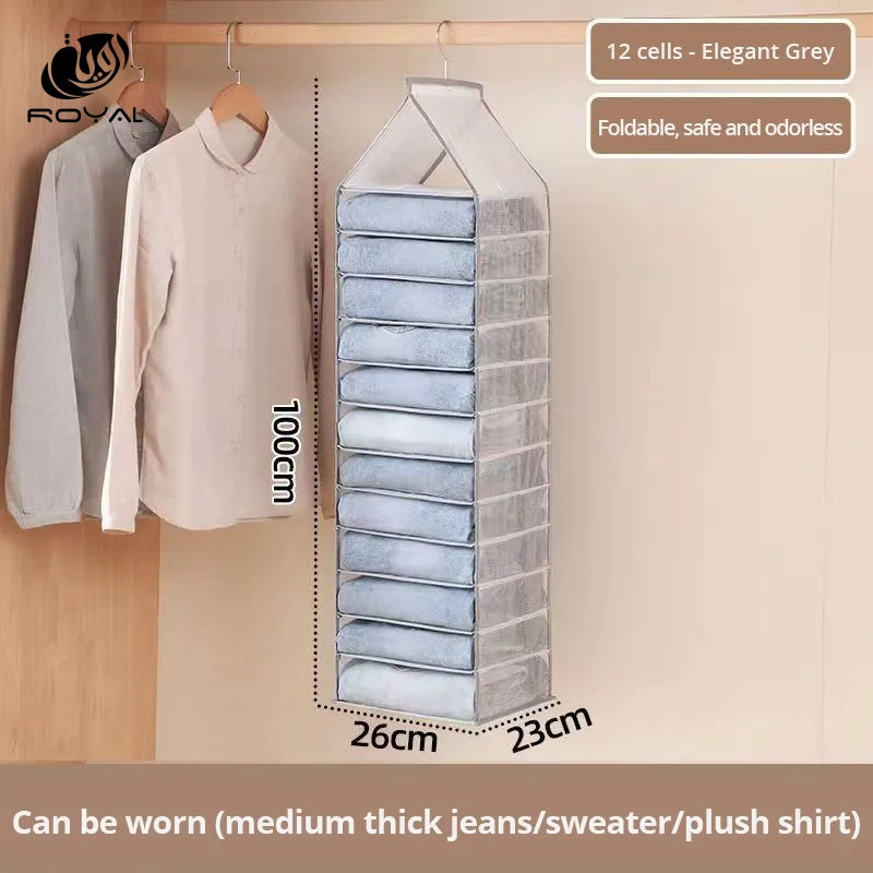 1pc Wardrobe Hanging Storage Bag Cabinet Organizer For Pants Socks T-Shirt Underwear Organizer Hanging Closet Organizer