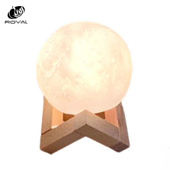 8cm Moon Lamp LED Night Light Battery Powered With Stand Starry Lamp Bedroom Decor Night Lights Kids Gift Moon Lamp