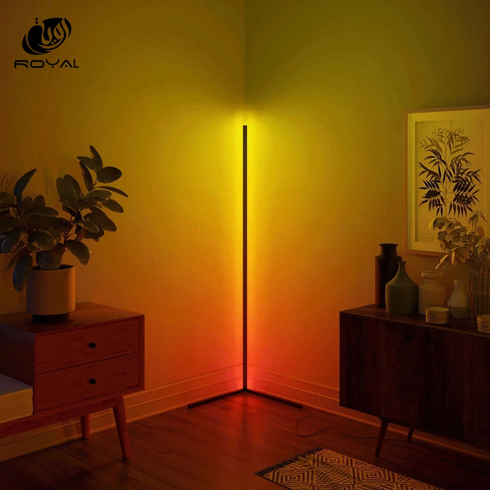 Smart RGB Dream Color Floor Lamp with Music Sync Modern 16 Million Color Changing Standing Mood Light with APP & Remote Control