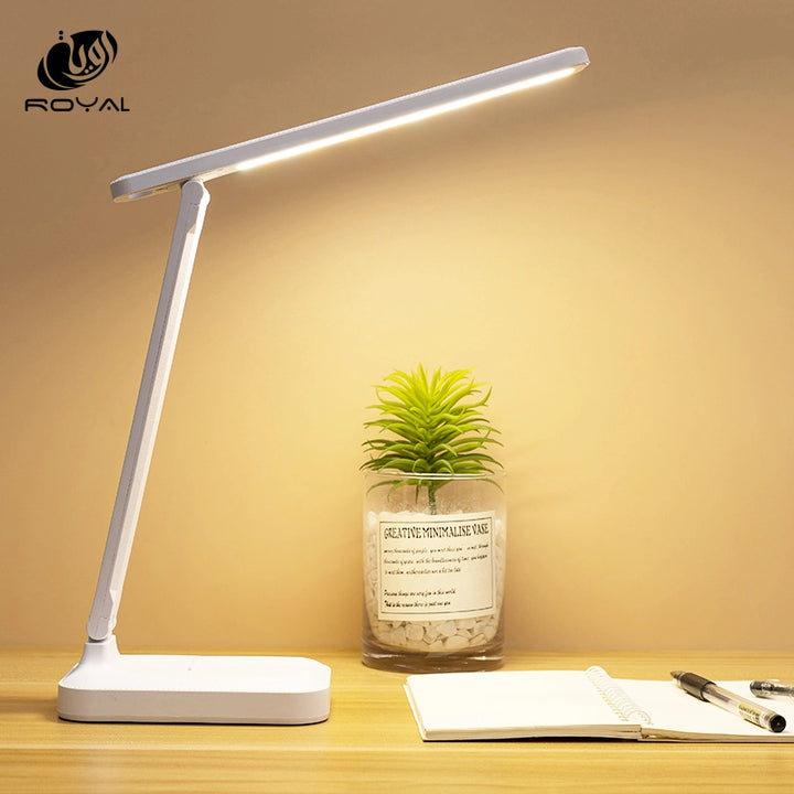 Folding table lamp eye protection touch dimmable LED lamp student dormitory bedroom reading USB charge table lamp