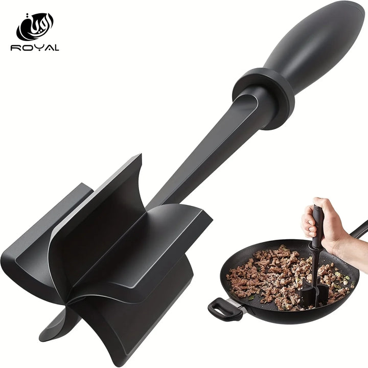 Kitchen Meat Chopper Ground Beef Masher Mixing Grinding and Pounding Spatula Meat Scraper for Mincing Meat Home Gadgets