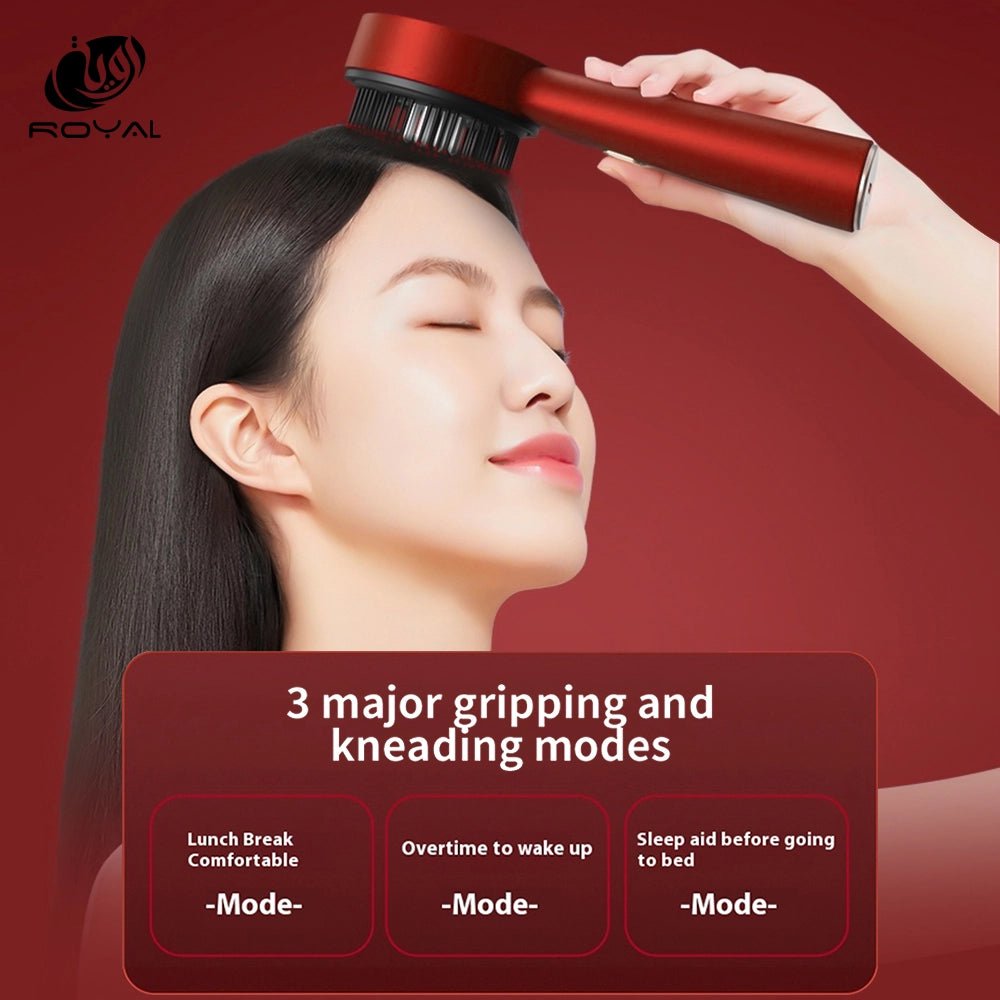 3 Modes Electric Massage Comb Portable Red Light Laser Comb for Hair Follicle Hair Follicles On The Head Essence Oil Applicator The Royal Riwayah