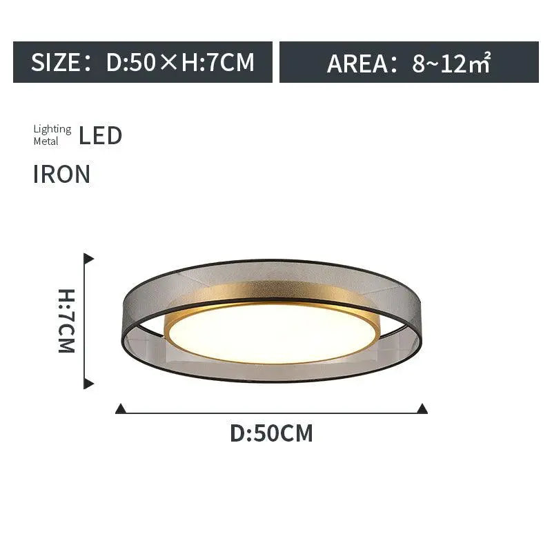 Royal® Classic Round Ceiling Light (LED, Copper Frame, Frosted Shade) - The Royal Riwayah