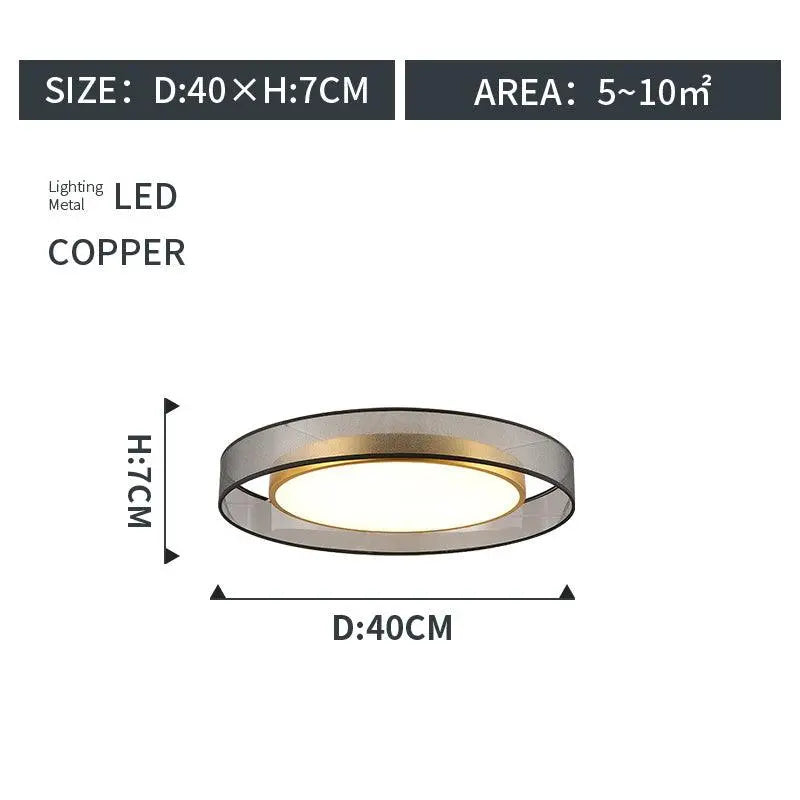 Royal® Classic Round Ceiling Light (LED, Copper Frame, Frosted Shade) - The Royal Riwayah