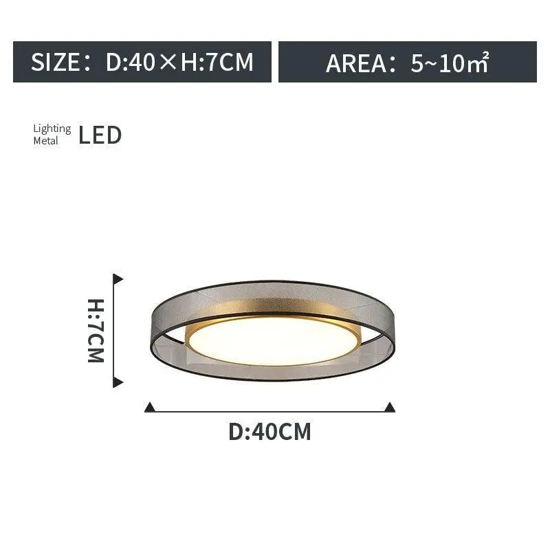 Royal® Classic Round Ceiling Light (LED, Copper Frame, Frosted Shade) - The Royal Riwayah