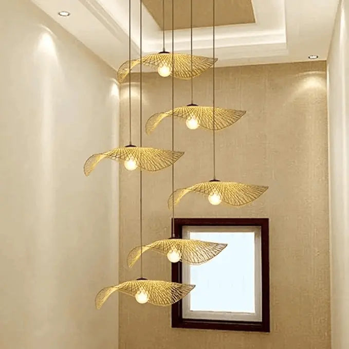 Royal® Creative Japanese Handcraft Multi-head Bamboo Pendant Chandelier - The Royal Riwayah