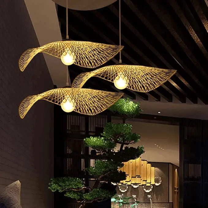 Royal® Creative Japanese Handcraft Multi-head Bamboo Pendant Chandelier - The Royal Riwayah