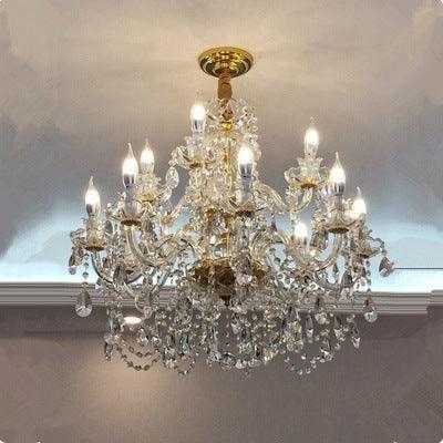 Royal® Luxury Crystal Pendant LED Candle Chandelier (Gold, Adjustable) - The Royal Riwayah