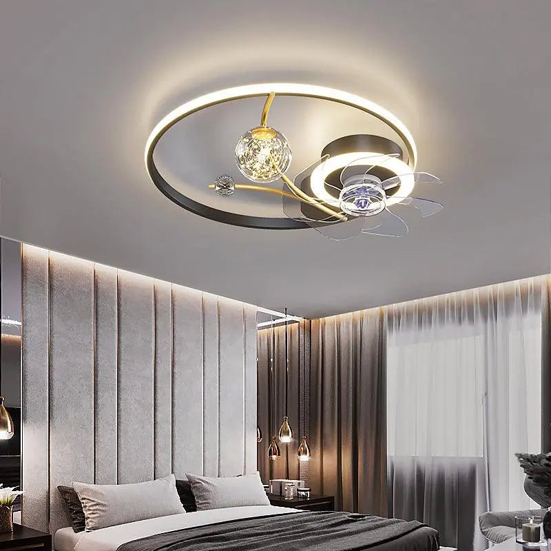 Royal® Modern Bladeless Remote Control Dimmable Ceiling Fan Night Light - The Royal Riwayah