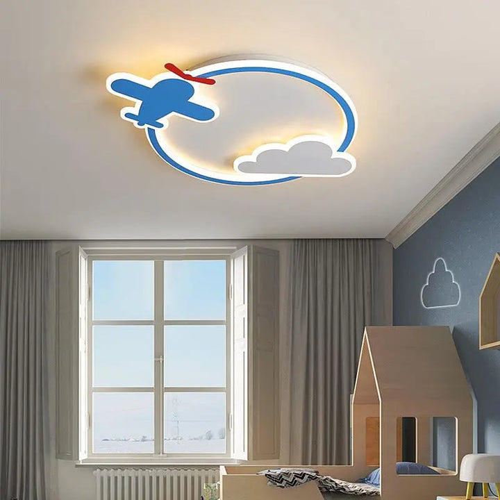 Modern Clouds Aircraft Kids Metal LED Acrylic Ceiling Lighting