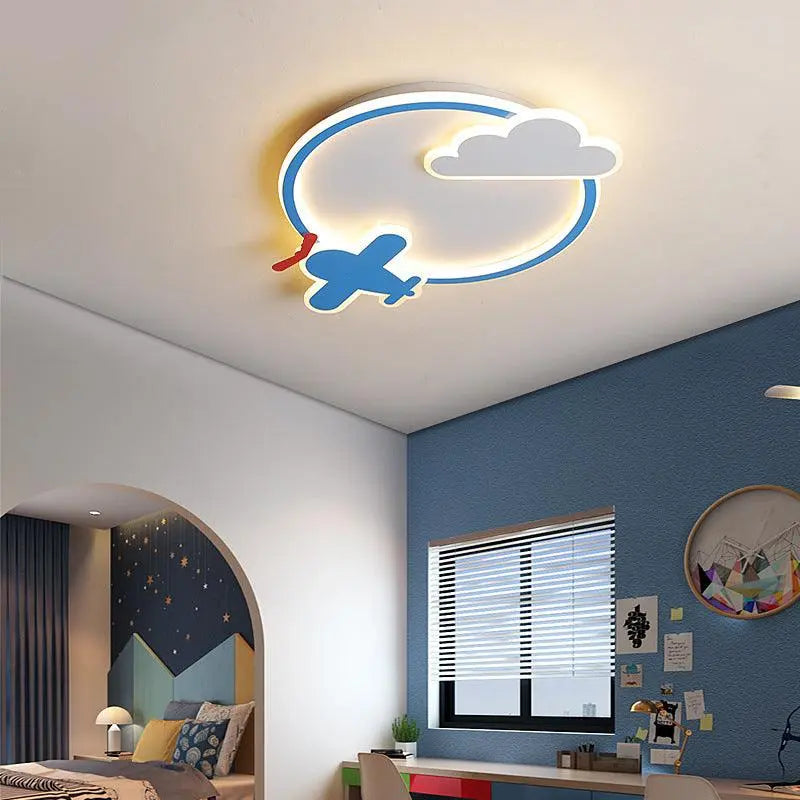 Modern Clouds Aircraft Kids Metal LED Acrylic Ceiling Lighting