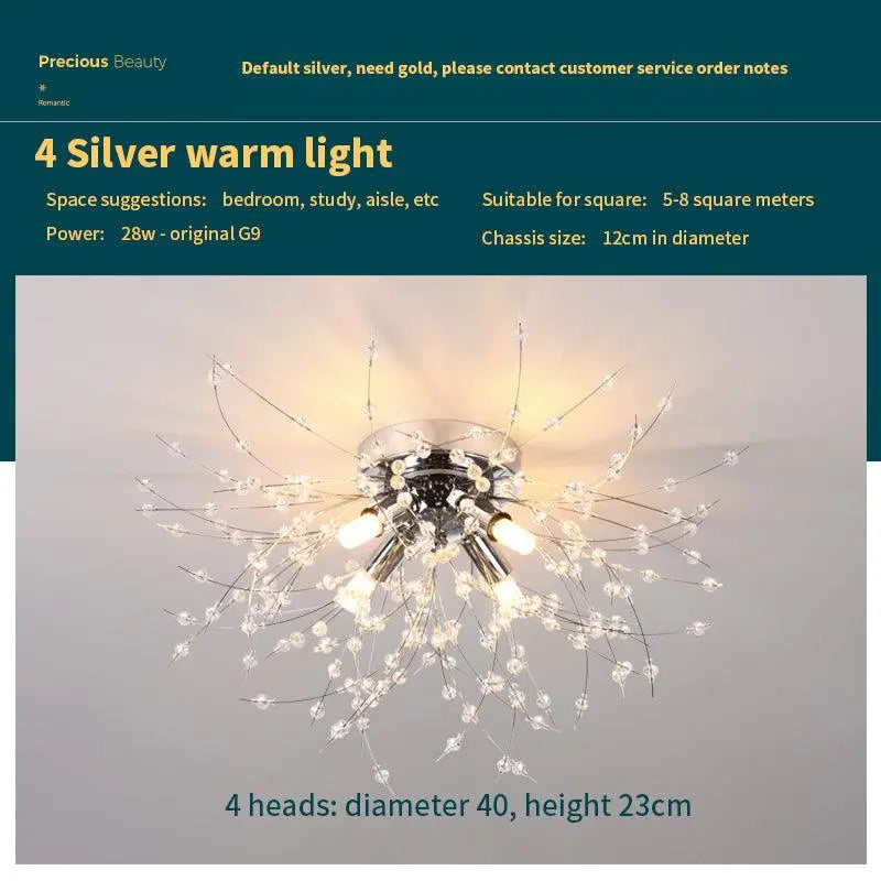 Modern Crystal Dandelion Pendant Ceiling light