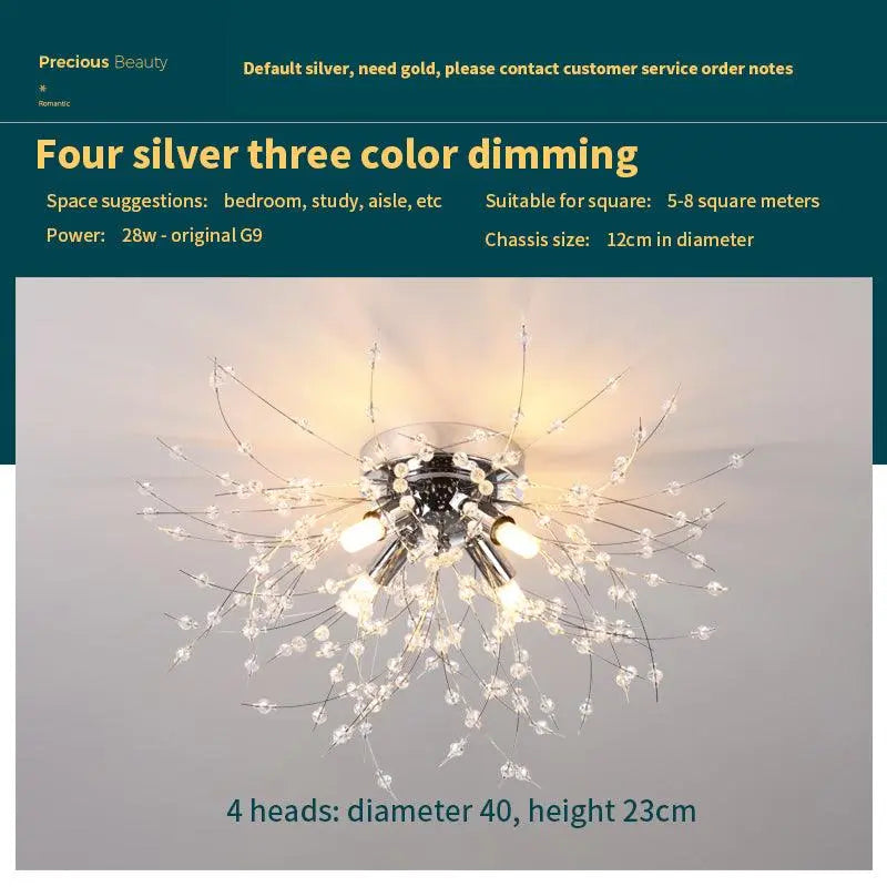 Modern Crystal Dandelion Pendant Ceiling light