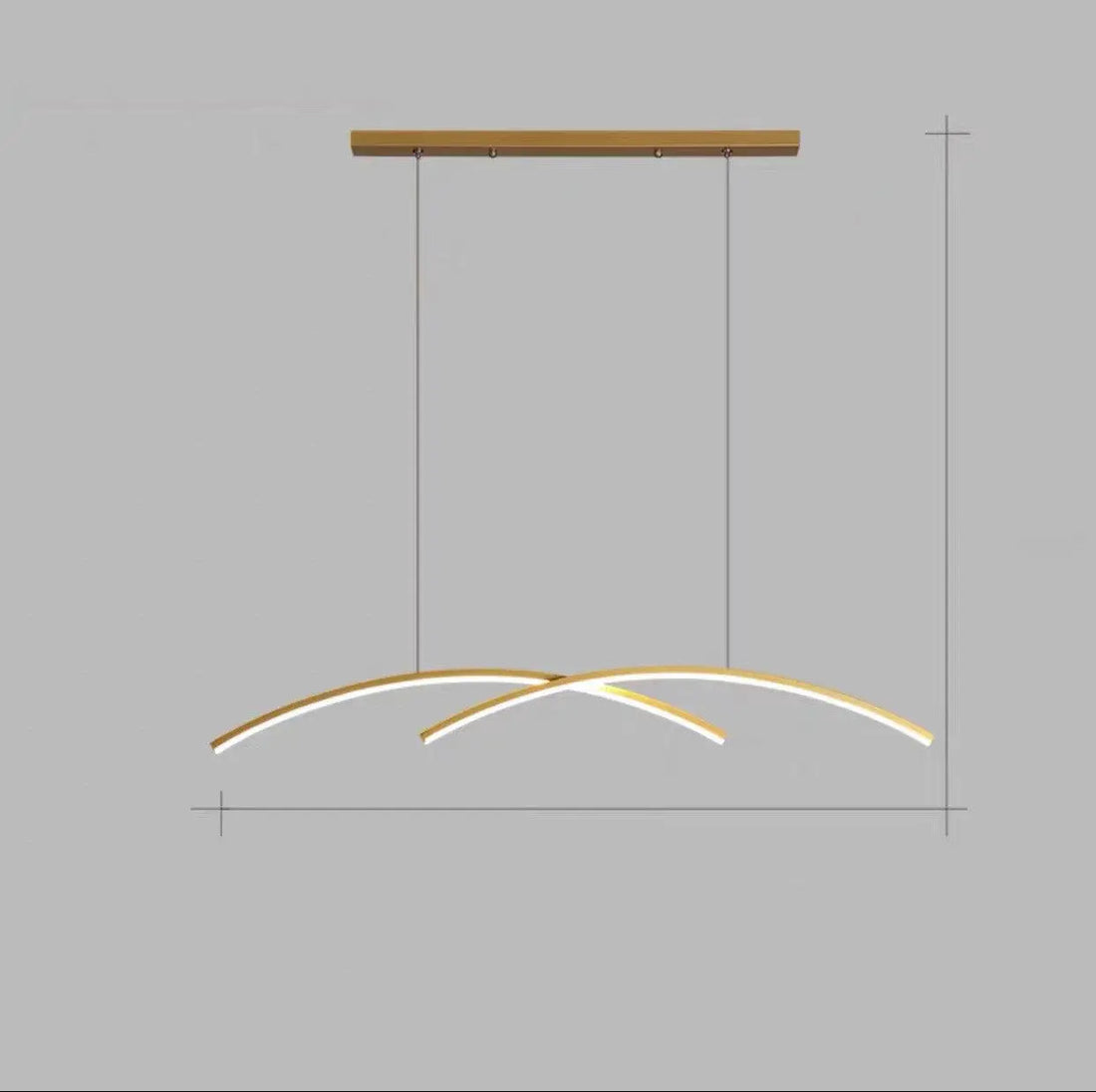 Modern Minimalist Chandelier Dubai | Nordic Design, LED Light, Dimmable | The Royal Riwayah