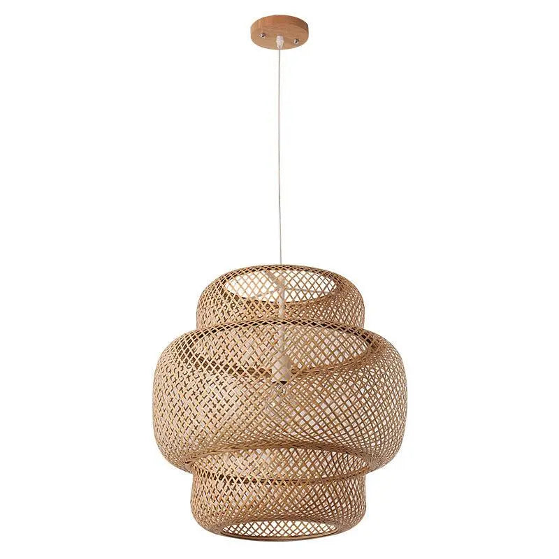 Royal®Nordic Bamboo Art Round Hand-woven Pendant Warm Chandelier - The Royal Riwayah