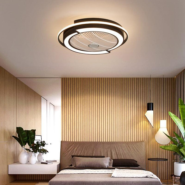 Nordic Enclosed Ceiling LED Fan Light