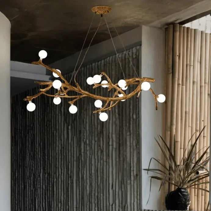 Royal® Nordic Tree Branch Rustic Chandelier Lighting (Japanese, LED) - The Royal Riwayah