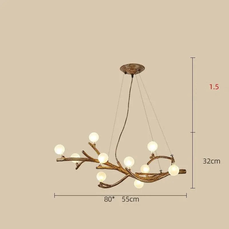 Royal® Nordic Tree Branch Rustic Chandelier Lighting (Japanese, LED) - The Royal Riwayah