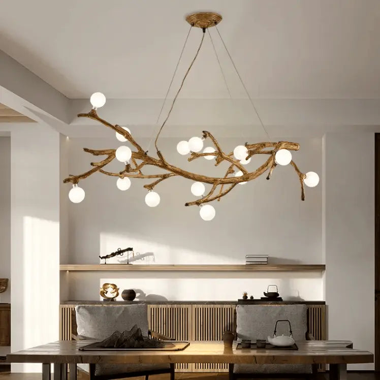 Royal® Nordic Tree Branch Rustic Chandelier Lighting (Japanese, LED) - The Royal Riwayah