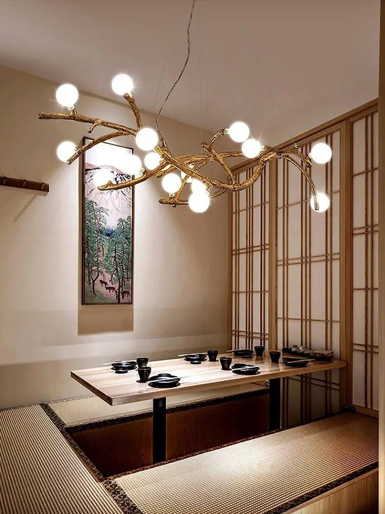 Royal® Nordic Tree Branch Rustic Chandelier Lighting (Japanese, LED) - The Royal Riwayah