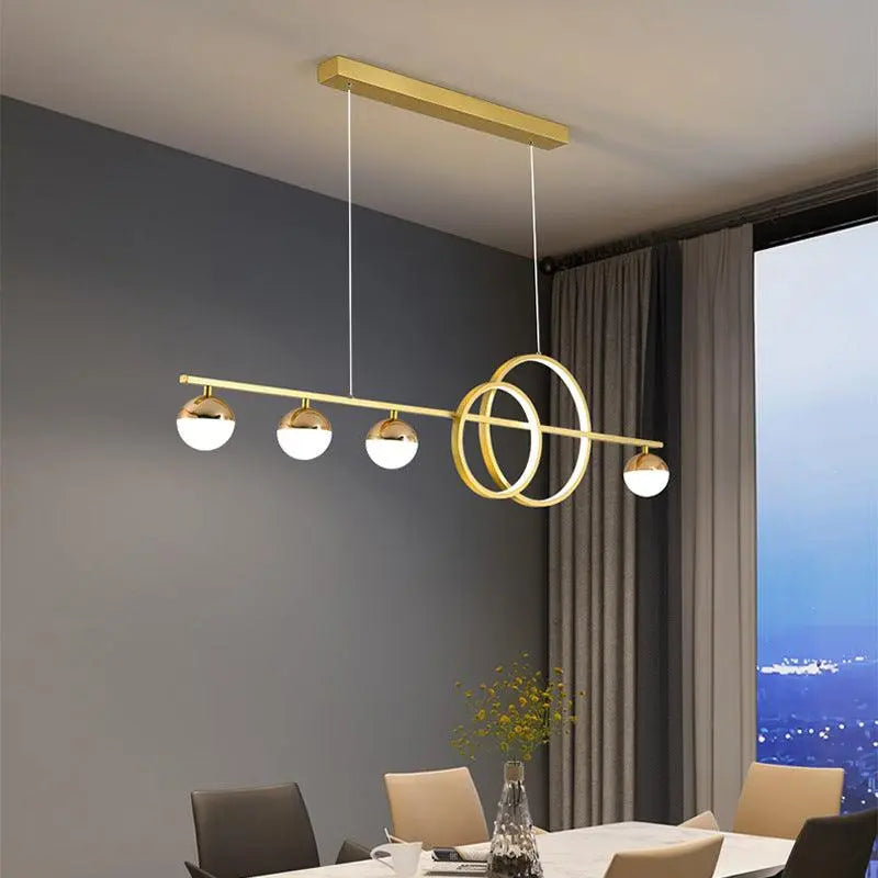 Modern Rectangular Chandelier (Dimmable LED Light, UAE) | Royal Riwayah