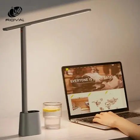 Baseus LED Desk Lamp Eye Protect Study Dimmable Office Light Foldable Table Lamp Smart Adaptive Brightness Bedside Lamp For Read The Royal Riwayah