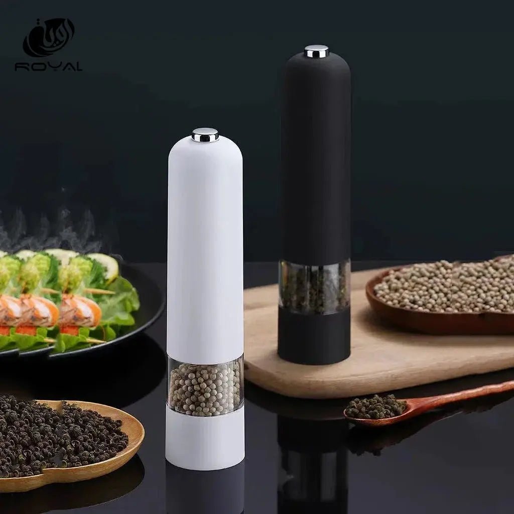 Gravity LED Electric Spice Grinder Electric Fully Automatic Grinder Adjustable Thickness Barbecue Seasoning Tool Pepper Grinder The Royal Riwayah