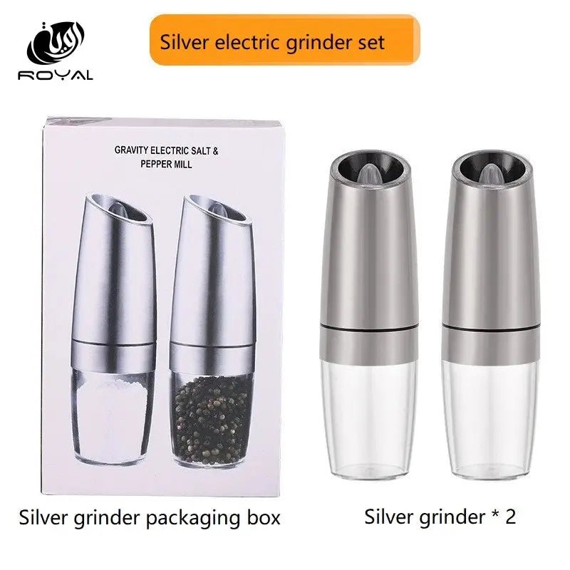 Gravity LED Electric Spice Grinder Electric Fully Automatic Grinder Adjustable Thickness Barbecue Seasoning Tool Pepper Grinder The Royal Riwayah