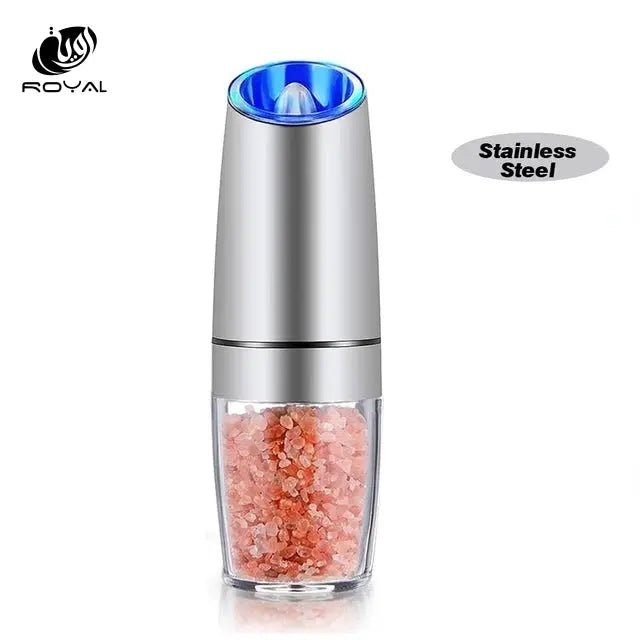 Gravity LED Electric Spice Grinder Electric Fully Automatic Grinder Adjustable Thickness Barbecue Seasoning Tool Pepper Grinder The Royal Riwayah