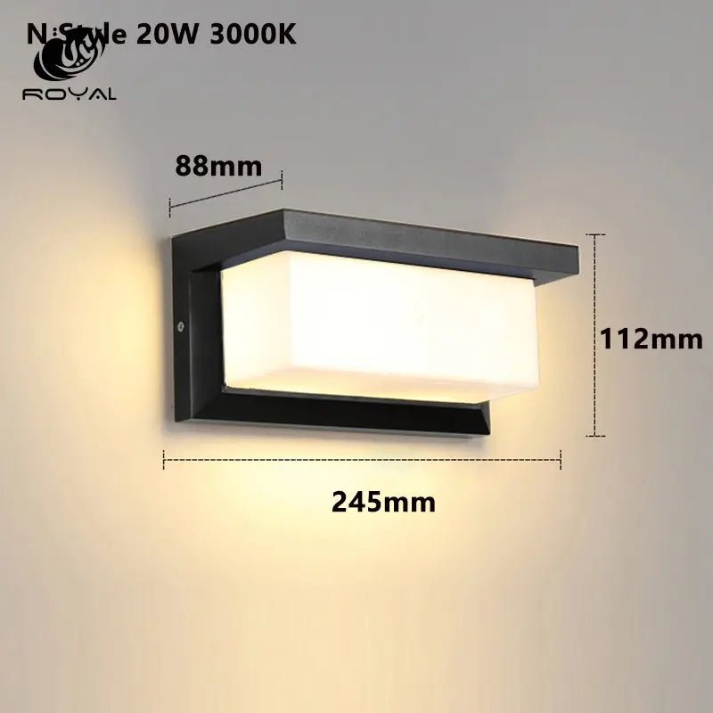 Led Outdoor Wall Light Waterproof IP65 Motion Sensor Led Outdoor Lighting Porch Lights Balcony Garden Lights Outdoor Wall Lamp The Royal Riwayah